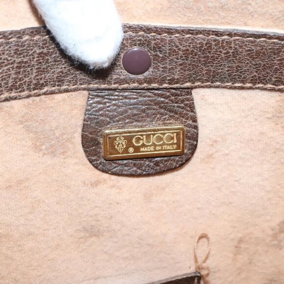 GUCCI GG Supreme Tote Bag PVC Beige Gold Auth am8712 - Picture 5 of 16